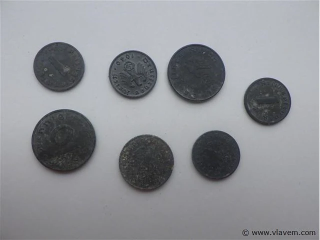 Lot duitse munten uit tweede wereldoorlog - afbeelding 4 van  4