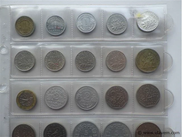 Lot franse munten (3 vellen) - afbeelding 2 van  7