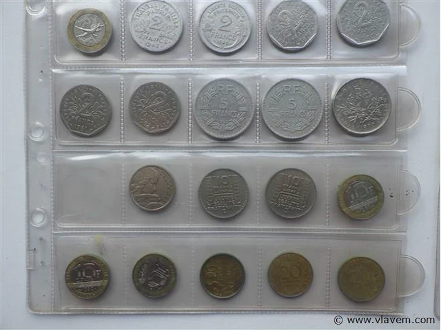 Lot franse munten (3 vellen) - afbeelding 3 van  7