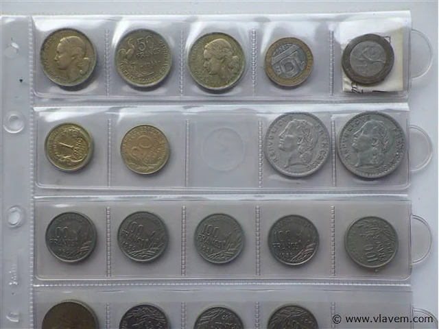 Lot franse munten (3 vellen) - afbeelding 4 van  7