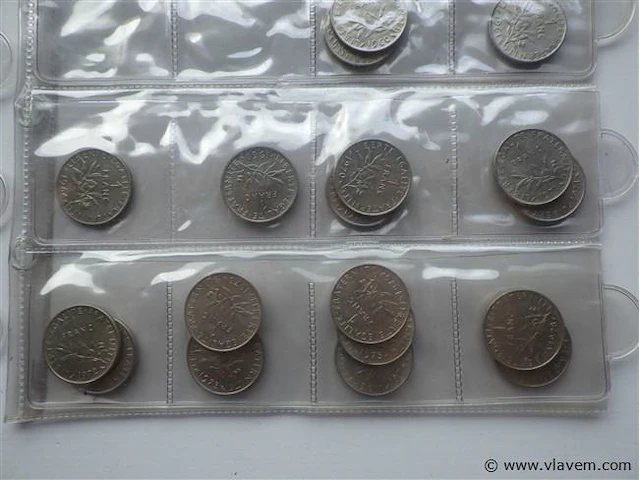 Lot franse munten (3 vellen) - afbeelding 2 van  10