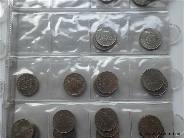Lot franse munten (3 vellen) - afbeelding 10 van  10