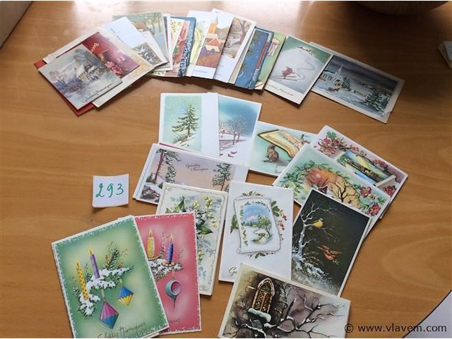 Lot kerst/nieuwjaarskaarten (50%ongebruikt) - afbeelding 1 van  3