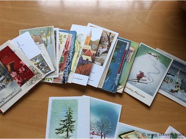 Lot kerst/nieuwjaarskaarten (50%ongebruikt) - afbeelding 3 van  3