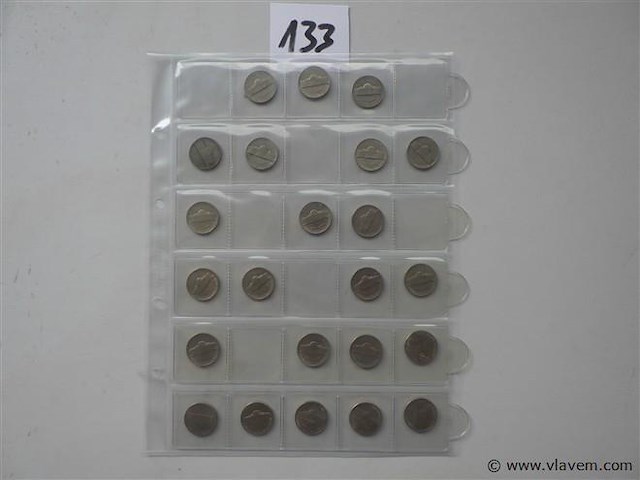 Lot munten amerika five cents - afbeelding 1 van  3