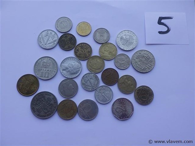 Lot munten divers - afbeelding 1 van  2