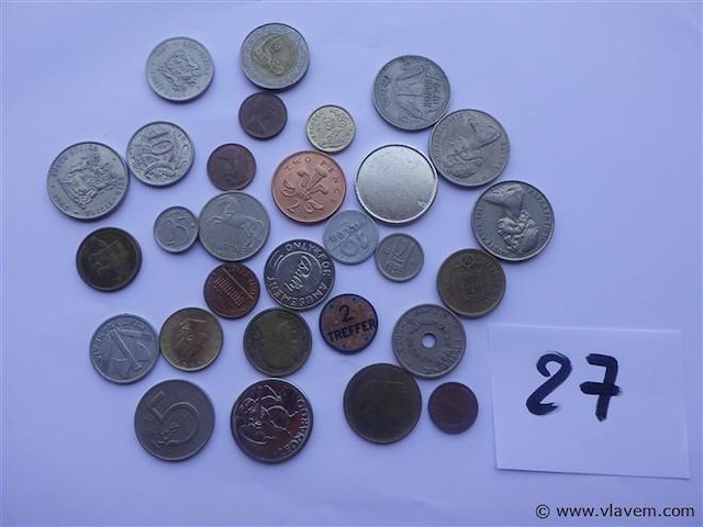 Lot munten en penningen divers - afbeelding 1 van  3