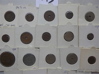 Lot munten in kartonhouders met oorlogsmunten - afbeelding 2 van  3