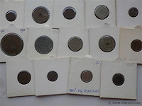 Lot munten in kartonhouders met oorlogsmunten - afbeelding 3 van  3