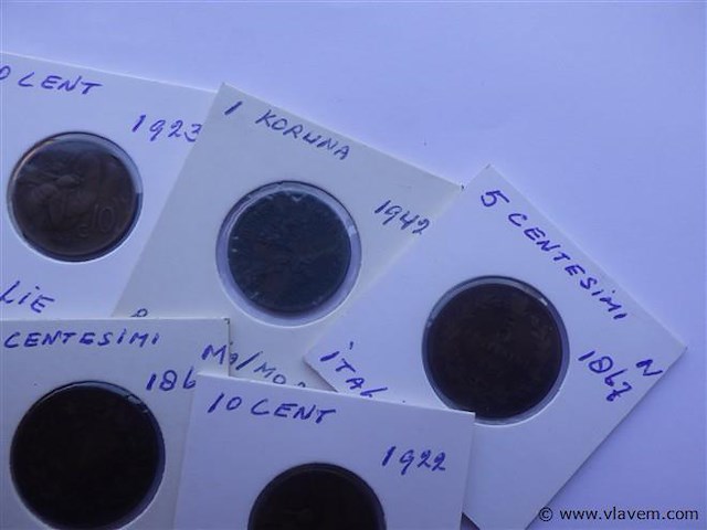 Lot munten in kartonhouders - afbeelding 5 van  7