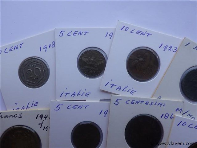 Lot munten in kartonhouders - afbeelding 6 van  7