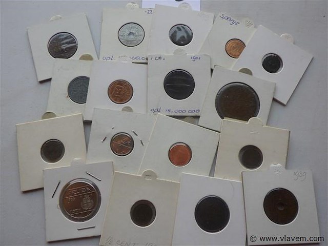 Lot munten in kartonhouders - afbeelding 2 van  4