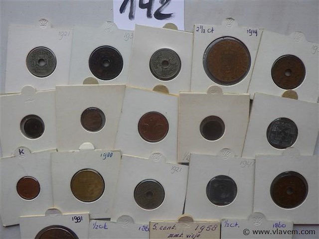 Lot munten in kartonhouders - afbeelding 3 van  3