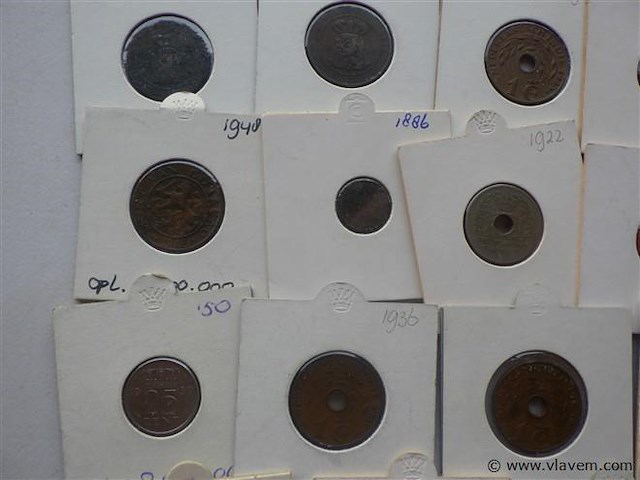 Lot munten in kartonhouders - afbeelding 4 van  5