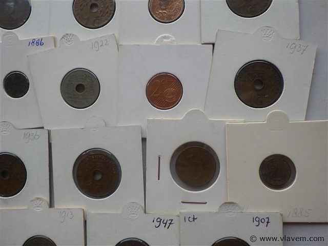Lot munten in kartonhouders - afbeelding 5 van  5