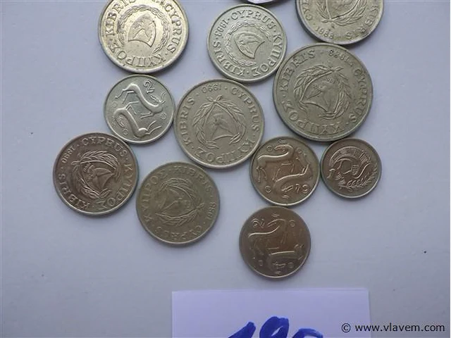 Lot munten uit cyprus - afbeelding 3 van  3