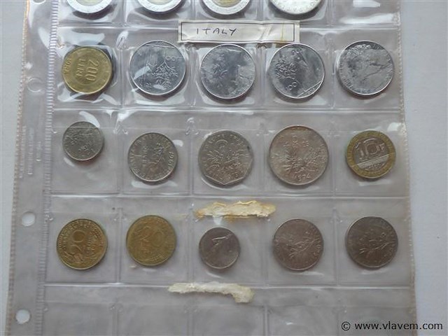 Lot munten uit italië en frankrijk - afbeelding 3 van  3