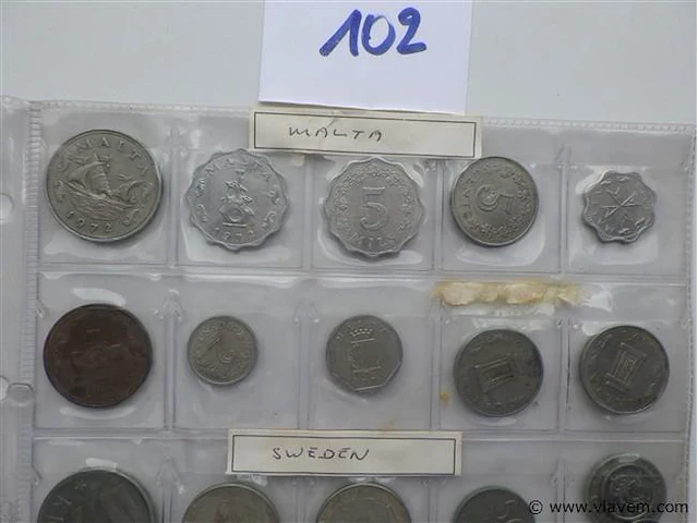 Lot munten uit malta, zweden en bulgarije - afbeelding 2 van  4