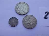 Lot munten waaronder mexicaanse peso 1964 (zilver) - afbeelding 4 van  5