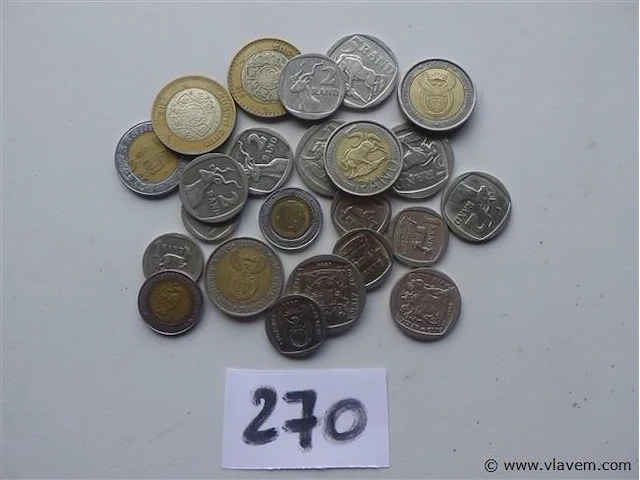 Lot munten zuid-afrika en mexico - afbeelding 1 van  4