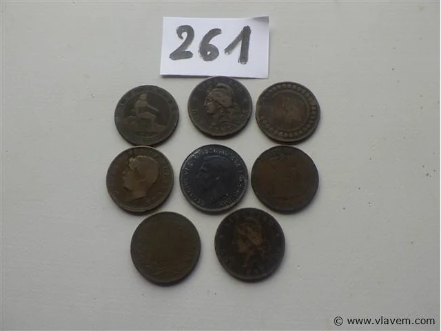 Lot oude 19de eeuwse munten - afbeelding 1 van  3