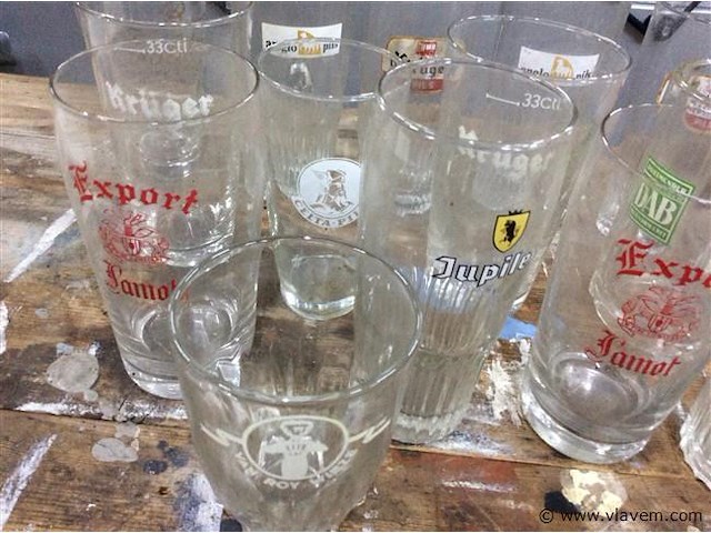 Lot oude bierglazen - afbeelding 4 van  4