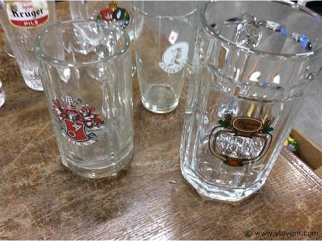 Lot oude bierglazen - afbeelding 4 van  4