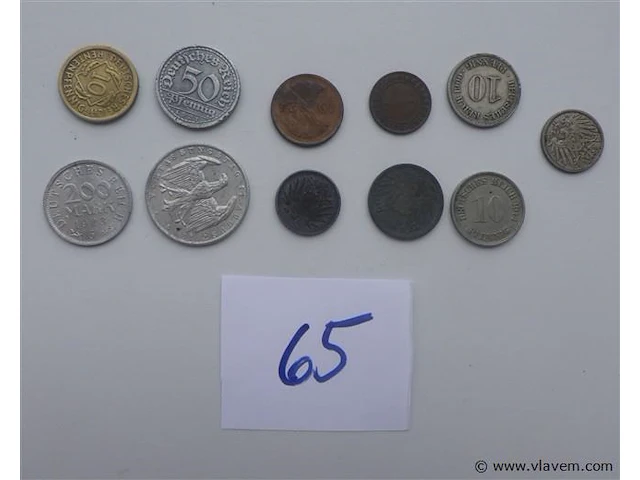 Lot oude duitse munten - afbeelding 1 van  4