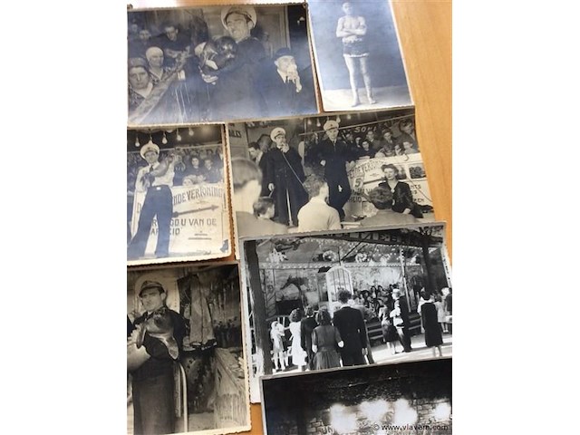 Lot oude foto's circus/kermis - afbeelding 3 van  6