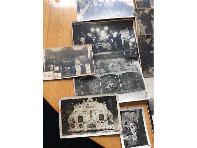 Lot oude foto's circus/kermis - afbeelding 6 van  6