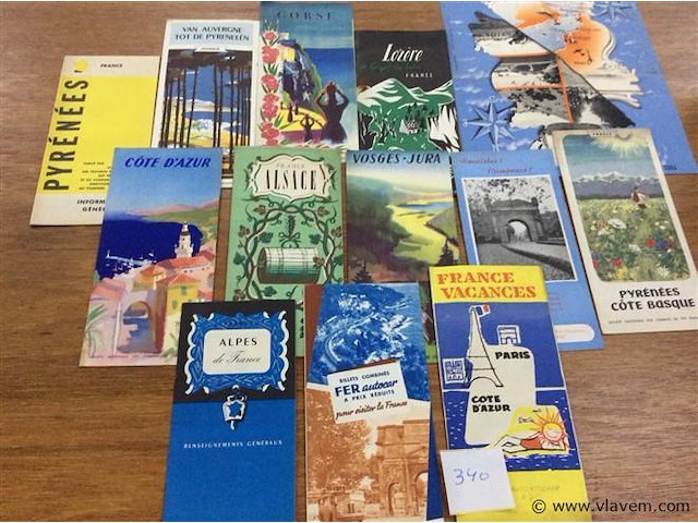 Lot oude reisfolders frankrijk - afbeelding 1 van  4