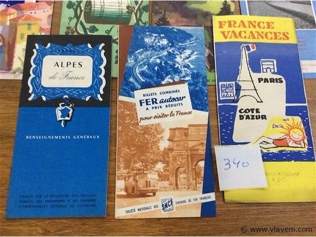 Lot oude reisfolders frankrijk - afbeelding 4 van  4
