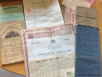 Lot papierwaren oa akte 1834. - afbeelding 1 van  5