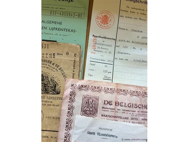 Lot papierwaren oa akte 1834. - afbeelding 3 van  5