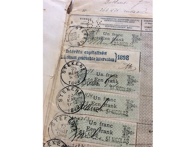 Lot papierwaren oa akte 1834. - afbeelding 5 van  5