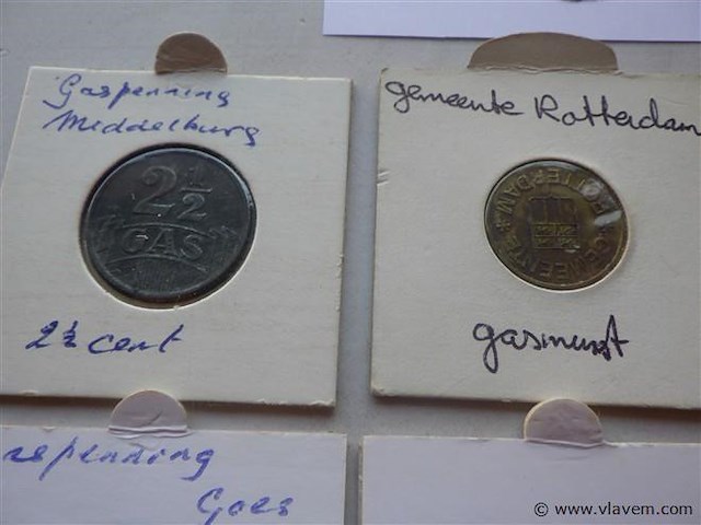 Lot penningen oa gasmunten - afbeelding 6 van  6