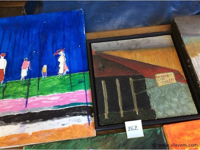 Lot schilderijen 5stuks - afbeelding 2 van  4