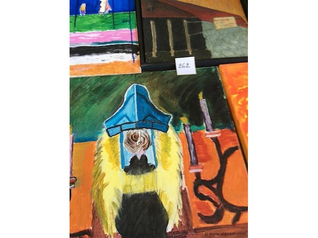 Lot schilderijen 5stuks - afbeelding 4 van  4