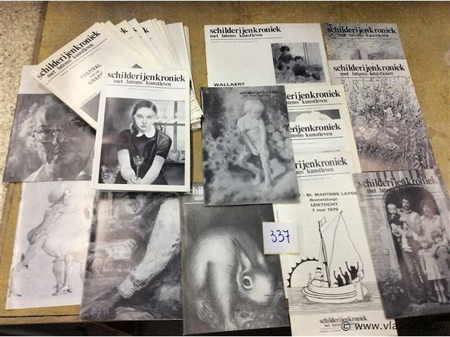 Lot schilderijen kroniek - afbeelding 1 van  3