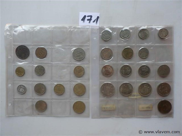 Lot spaanse munten - afbeelding 1 van  4