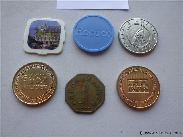 Lot tokens en penningen oa vooruit 1880 - afbeelding 2 van  3