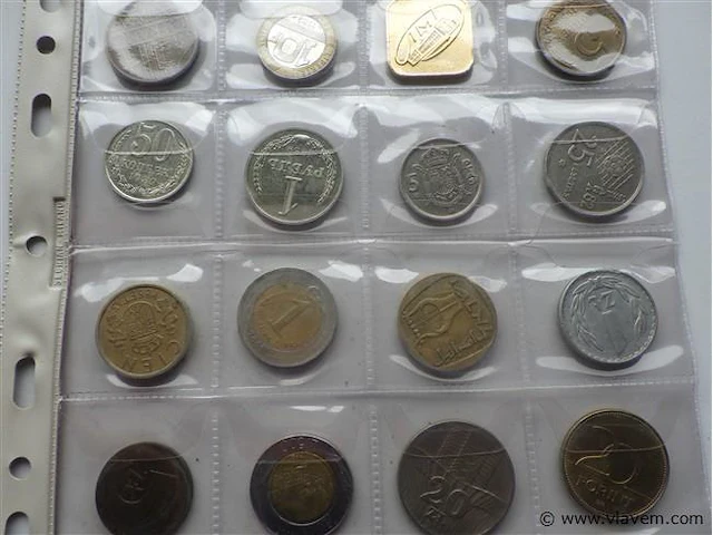 Lot wereldmunten (1 vel) - afbeelding 3 van  4