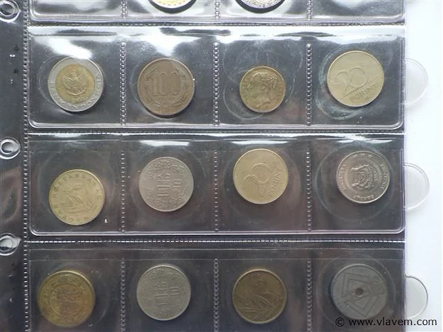 Lot wereldmunten (1 vel) - afbeelding 4 van  5