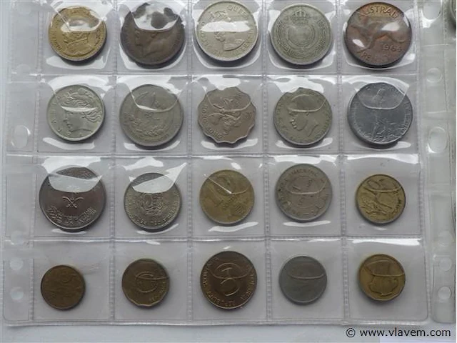 Lot wereldmunten (2 vellen) - afbeelding 4 van  7
