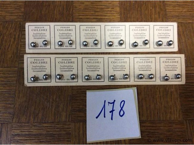 Lot zilveren oorknopjes ag800 - afbeelding 1 van  2