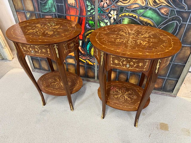 Louis quinze bijzettafel (2x) - afbeelding 1 van  3