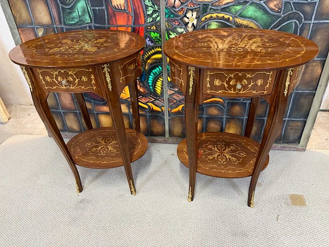 Louis quinze bijzettafel (2x) - afbeelding 2 van  3
