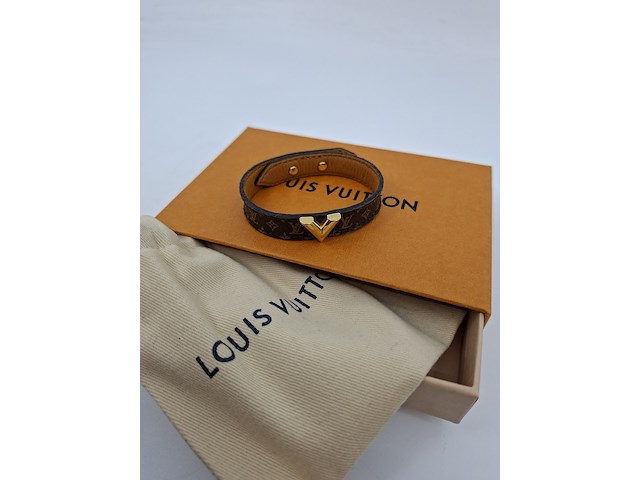 Louis vuitton armband, louis vuitton, armband, bruin, goud - afbeelding 1 van  15