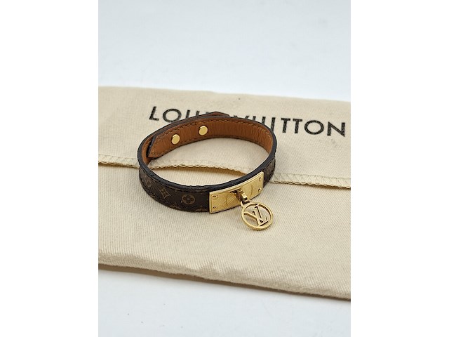 Louis vuitton armband, louis vuitton, armband, bruin, goud - afbeelding 1 van  18