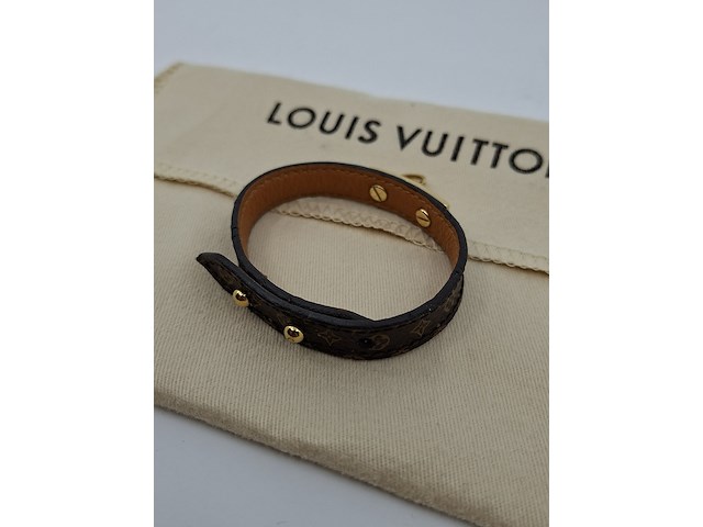 Louis vuitton armband, louis vuitton, armband, bruin, goud - afbeelding 4 van  18